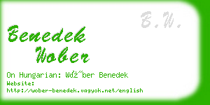 benedek wober business card